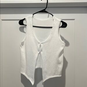 White knit vest